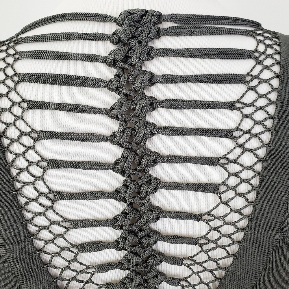 Bebe Lattice Detail Bandage Crop Top XS - Picture 9 of 11